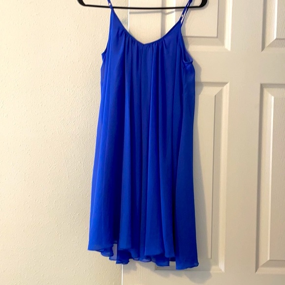 A6 - 312 ⚡️🌈 Express Blue / Purple Mini Dress size Small - Picture 6 of 9